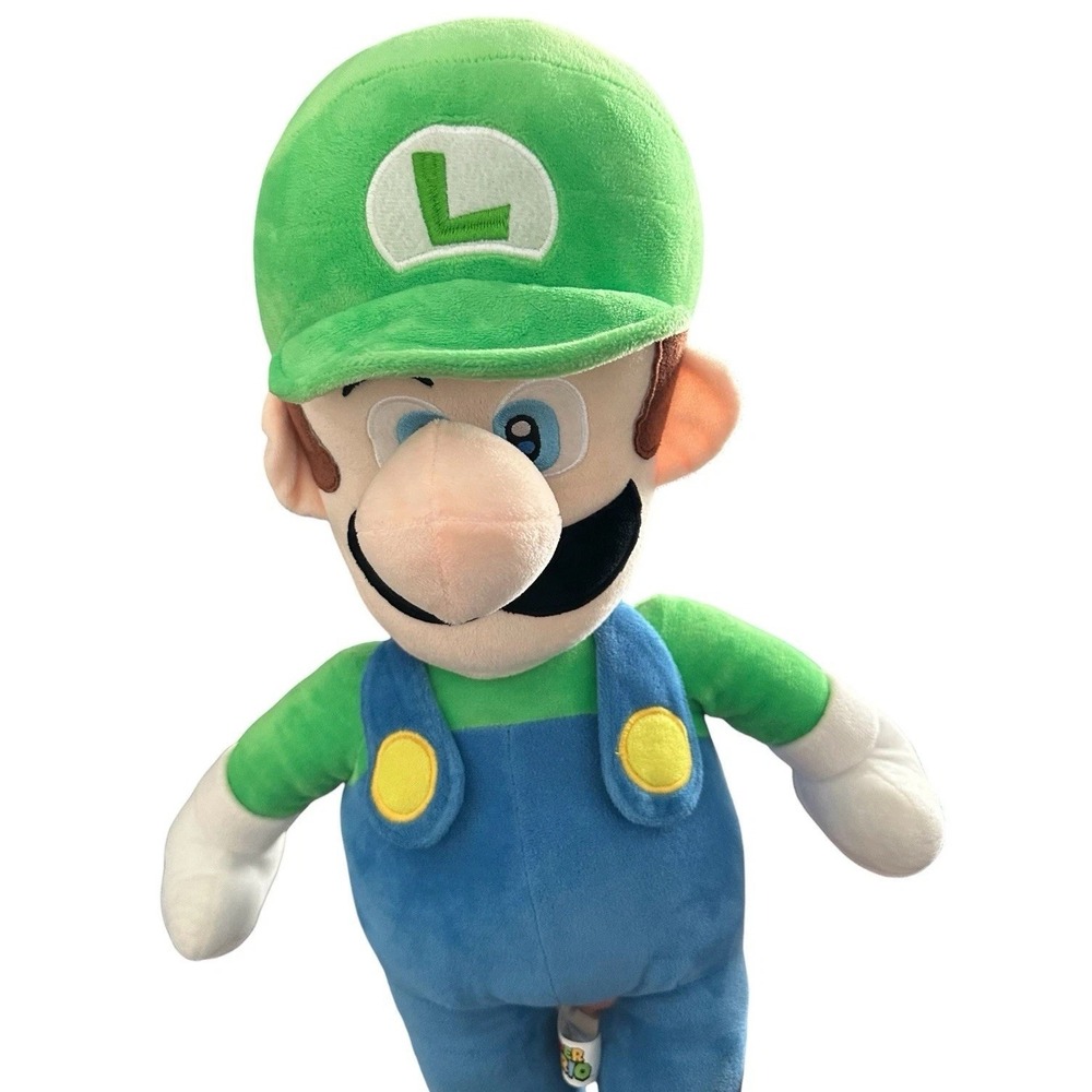 2021 Nintendo Super Mario Bros Luigi Plush Doll 25" - Picture 1 of 13
